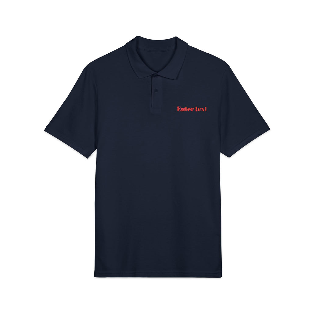 Emotional Embroidered Polo Shirt — Minimal Red 'Emotional' Chest Logo