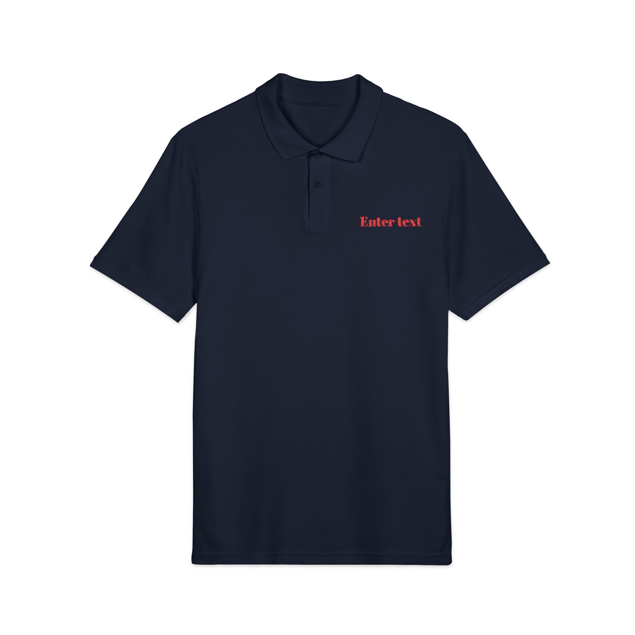 Emotional Embroidered Polo Shirt — Minimal Red 'Emotional' Chest Logo