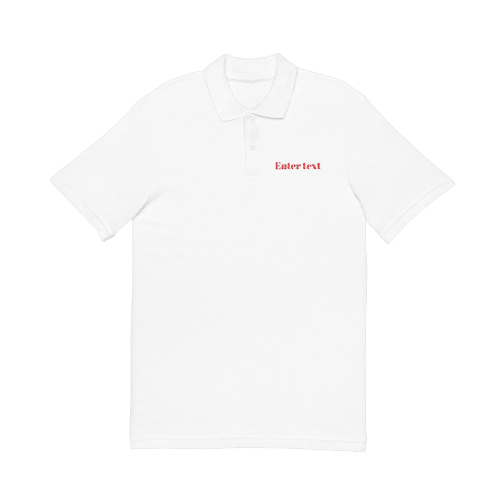 Emotional Embroidered Polo Shirt — Minimal Red 'Emotional' Chest Logo