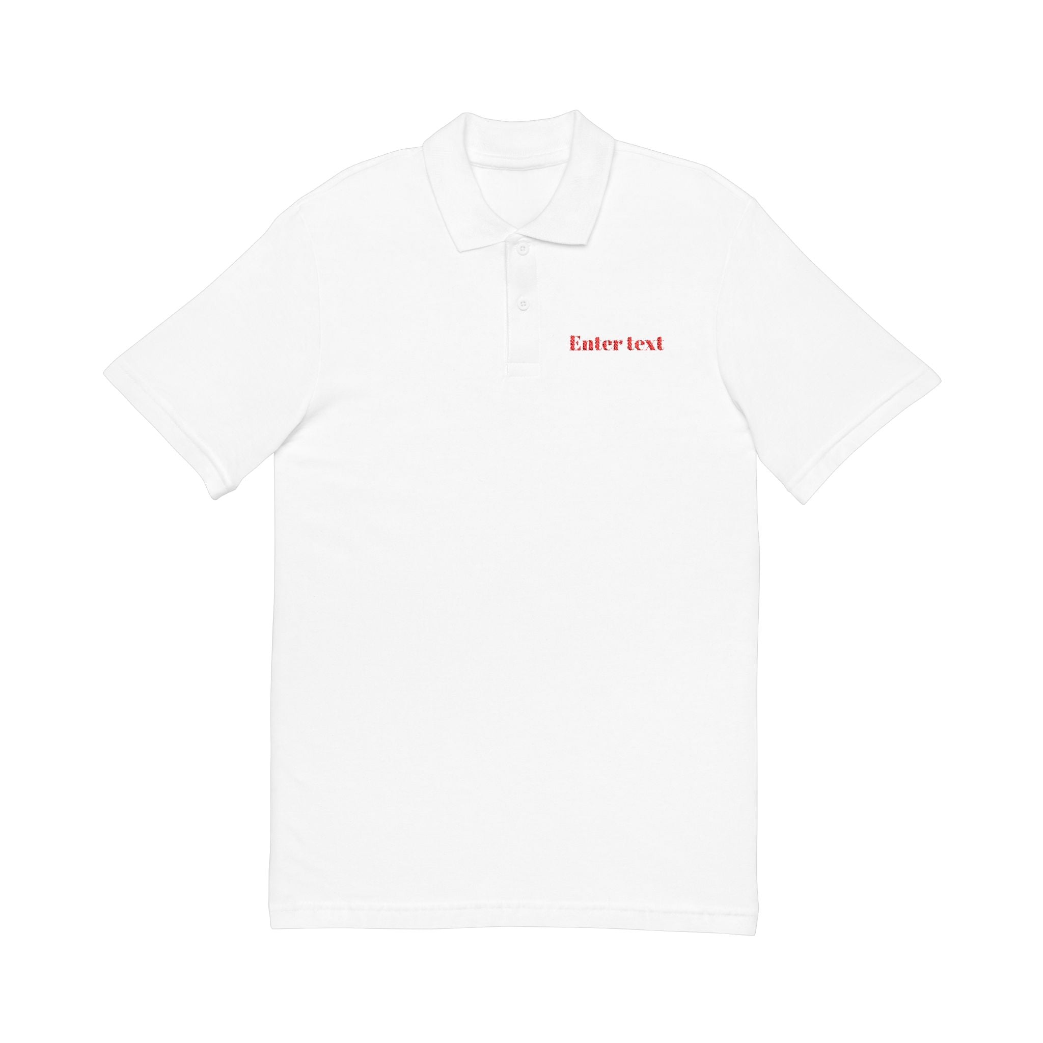 Emotional Embroidered Polo Shirt — Minimal Red 'Emotional' Chest Logo