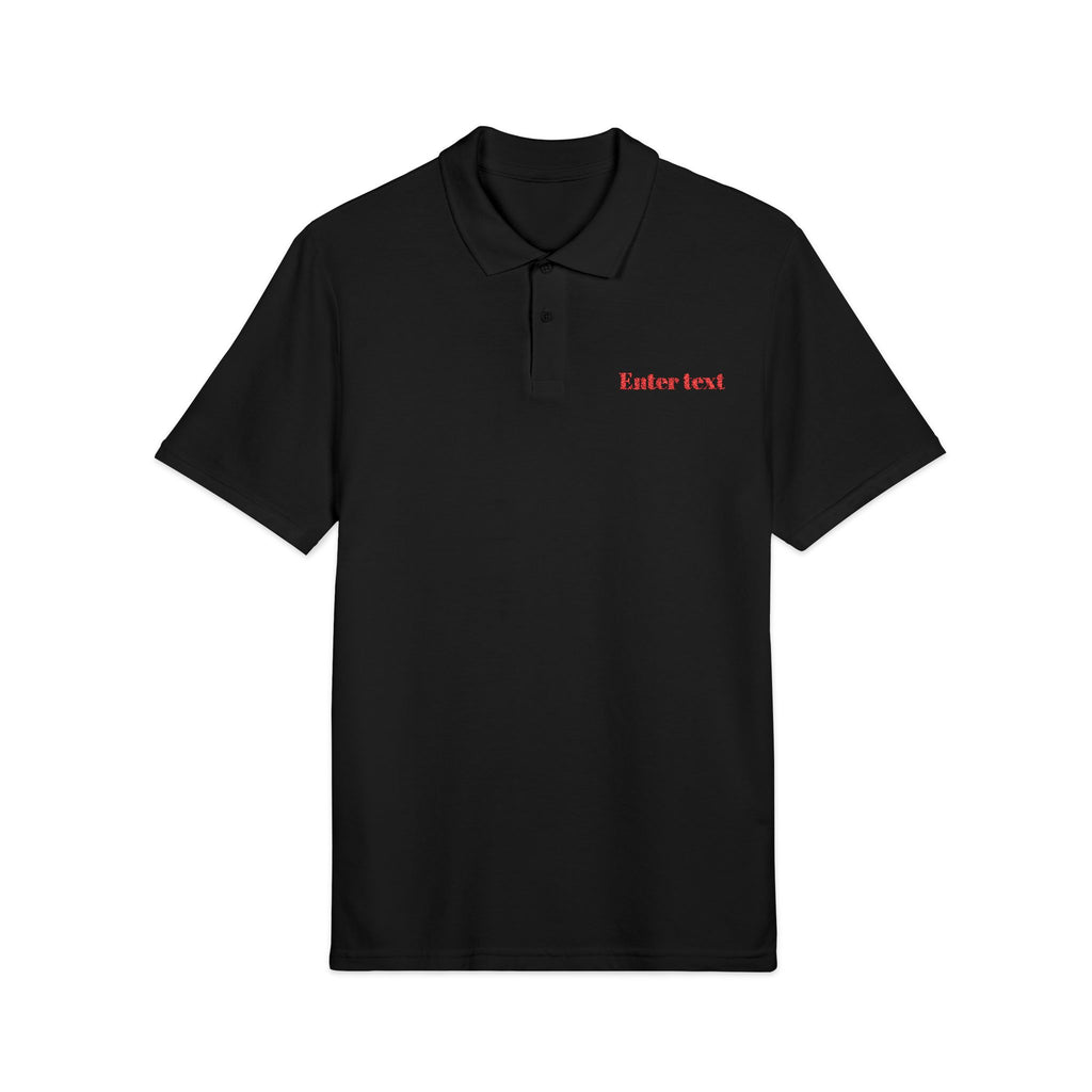 Emotional Embroidered Polo Shirt — Minimal Red 'Emotional' Chest Logo
