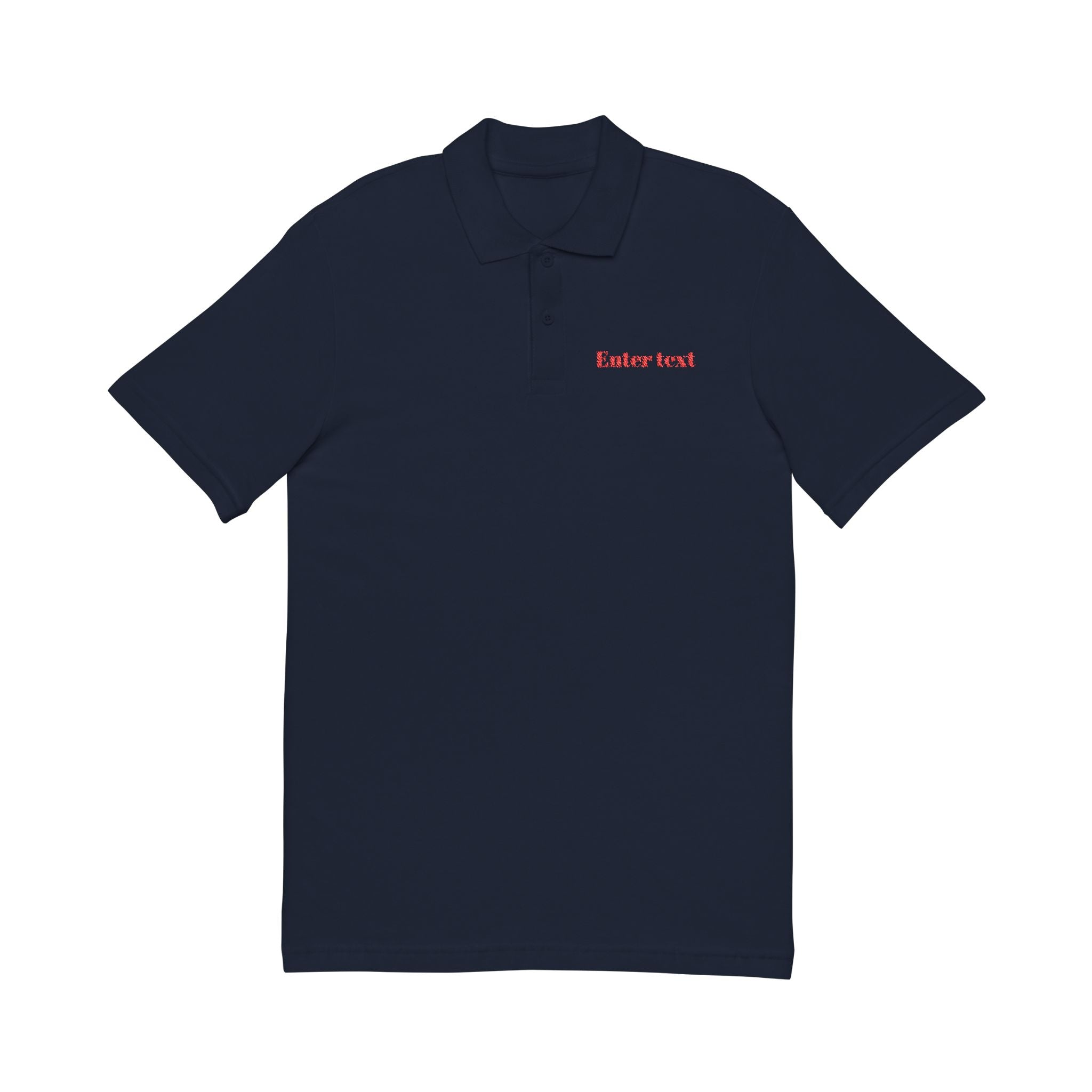 Emotional Embroidered Polo Shirt — Minimal Red 'Emotional' Chest Logo