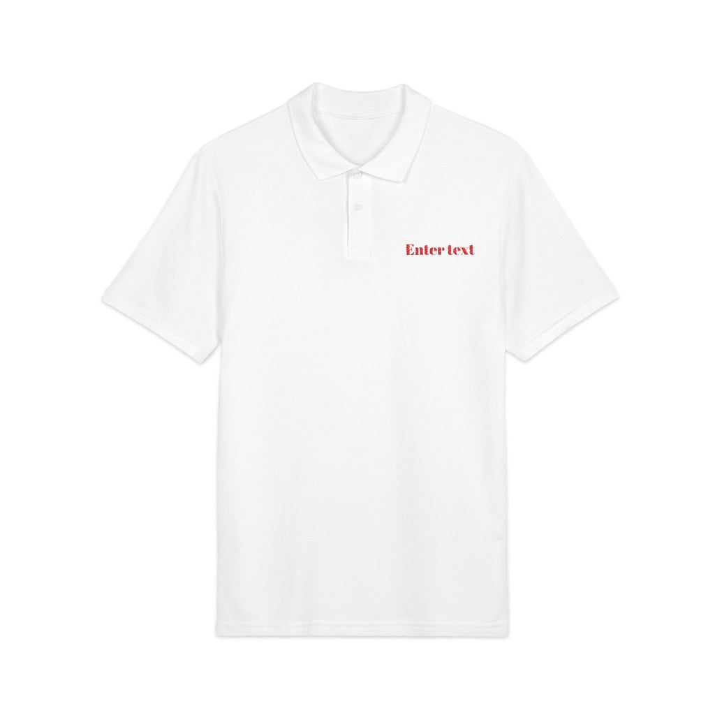 Emotional Embroidered Polo Shirt — Minimal Red 'Emotional' Chest Logo